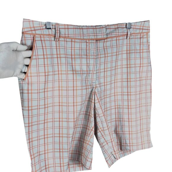 Lady Hagen NWT Womens 12 Bunker Bermuda Windowpane Plaid Golf Shorts Preppy - Picture 6 of 16